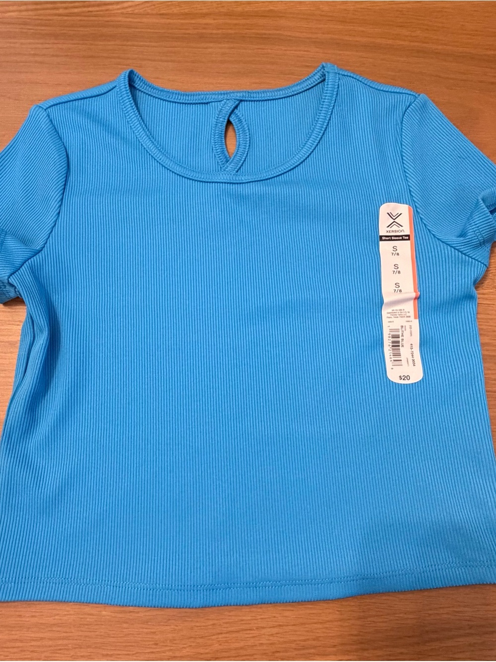 3 for $10 Blue Ribbed Short Sleeve Girls Top